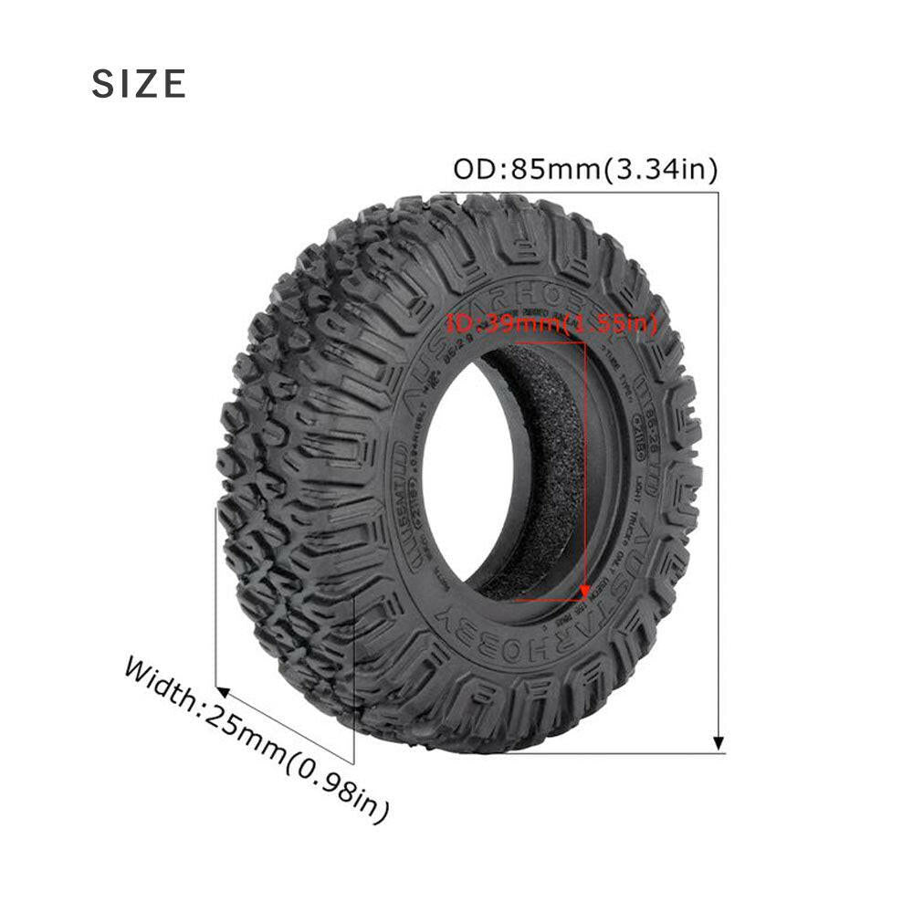 問屋ワールド】クローラーRC用1.55インチビードロックホイール用タイヤ