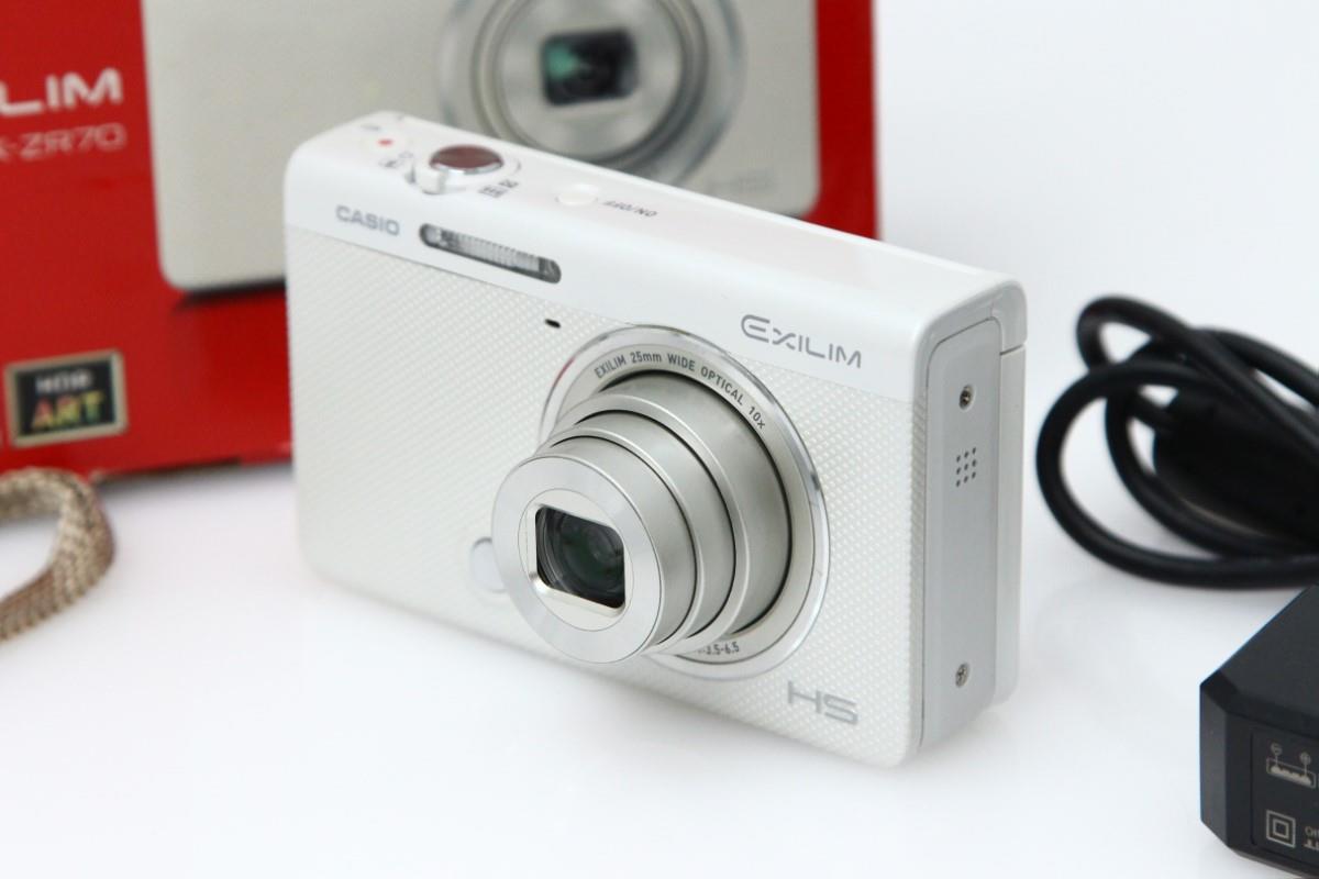 CASIO EXILIM デジタルカメラ EX-ZR70WE 自撮り 【公式通販】
