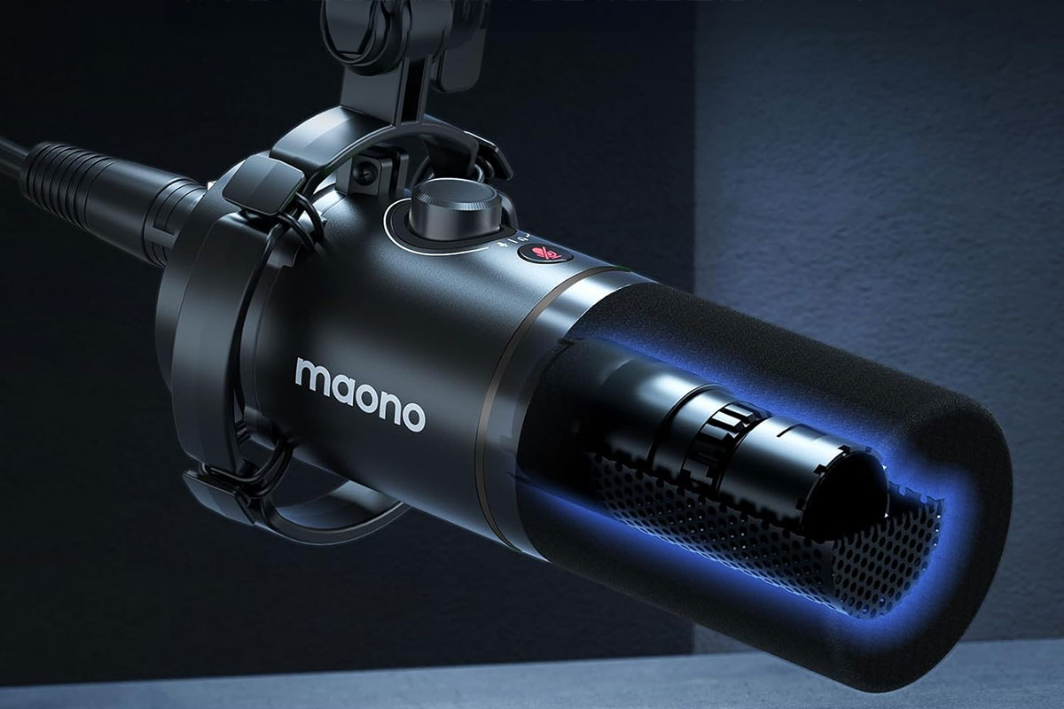 Maono PD200XS レビュー｜USB/XLR接続可能で、RGBライトが光る高音質