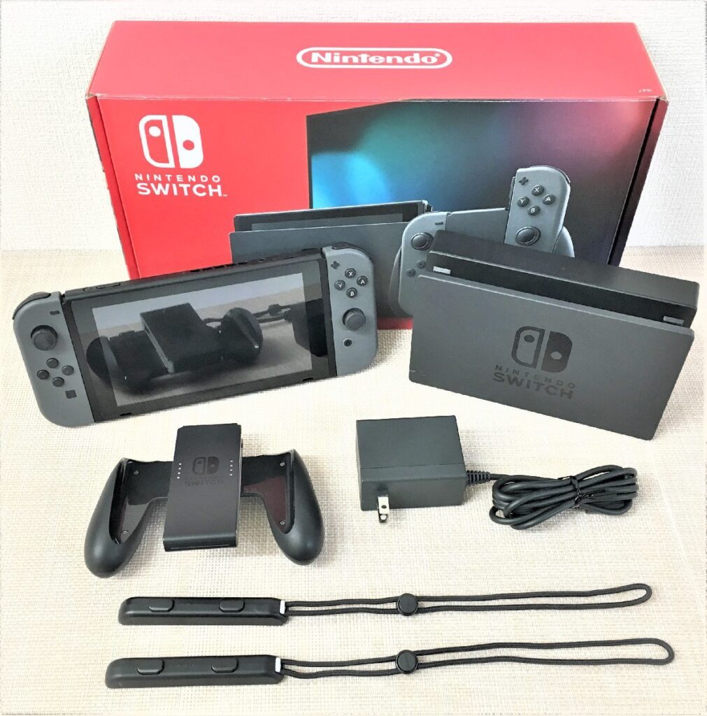 Nintendo Switch 本体 グレー付属品あり 箱付き 付属品完備】Nintendo