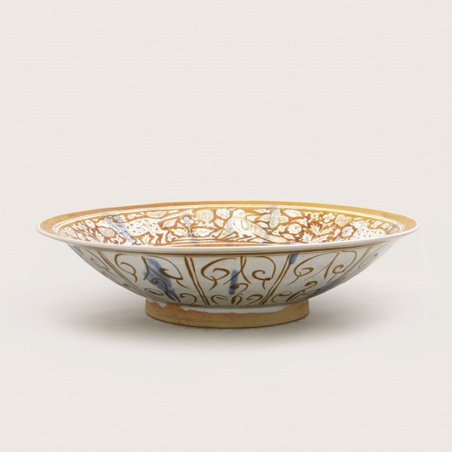 加藤 卓男 「ラスター彩遊鹿文大皿」 | 京都祇園の古美術、古陶磁