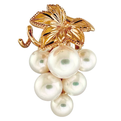 美品ꕥ幸運ꕥミキモト K18×シルバー ペガサス ブローチ アコヤ真珠