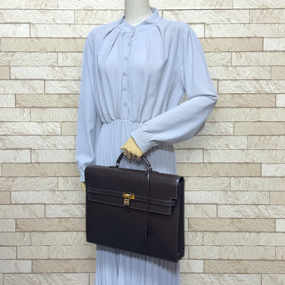 HERMES エルメス ケリーデペッシュ38 ビジネスバッグ ボックスカーフ