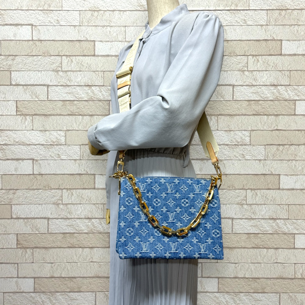LOUIS VUITTON ルイヴィトン クッサンPM モノグラムデニム ショルダー