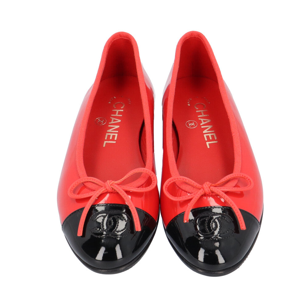 CHANEL シャネル ココマーク バレエシューズ エナメル レディース 中古