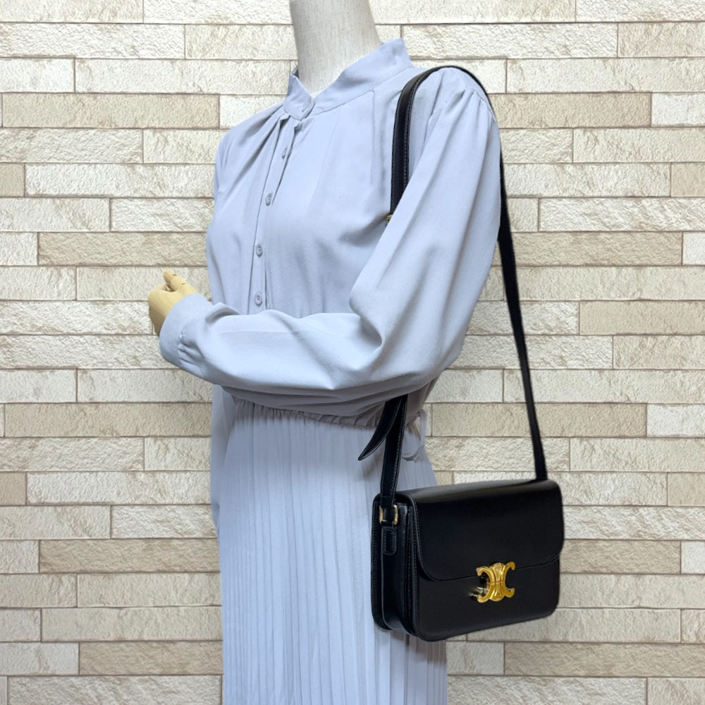 CELINE セリーヌ クラシックトリオンフ ショルダーバッグ レザー
