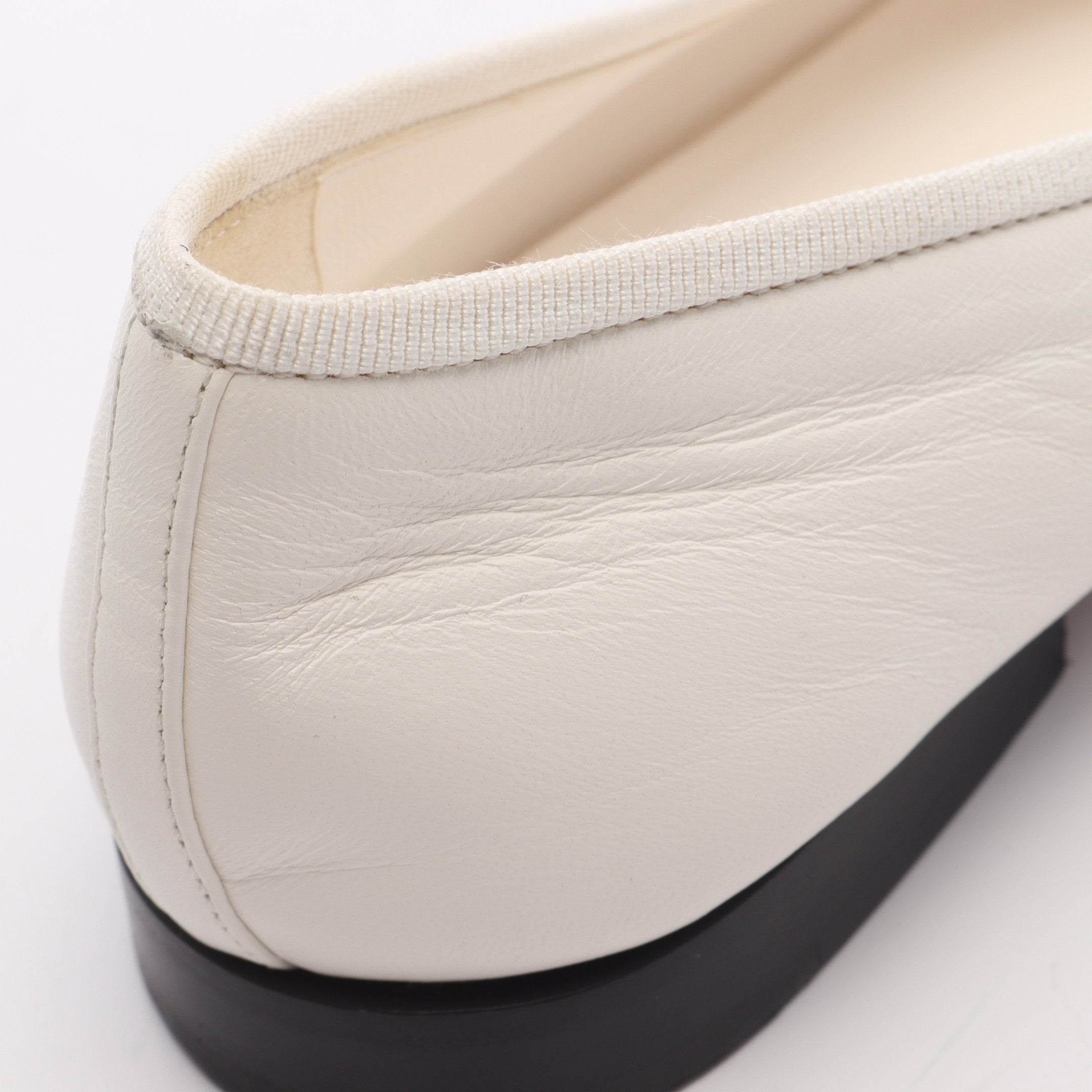 BALLERINA バレリーナ バレエシューズ レザー ホワイト ブラック