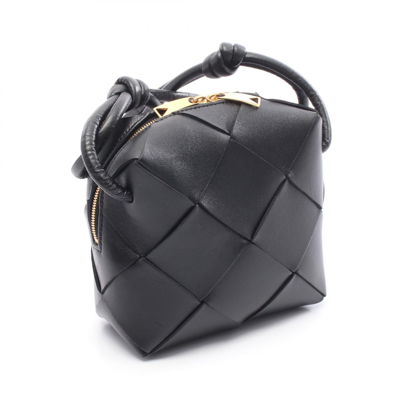 ミニ カセット カメラバッグ ショルダーバッグ レザー ブラック