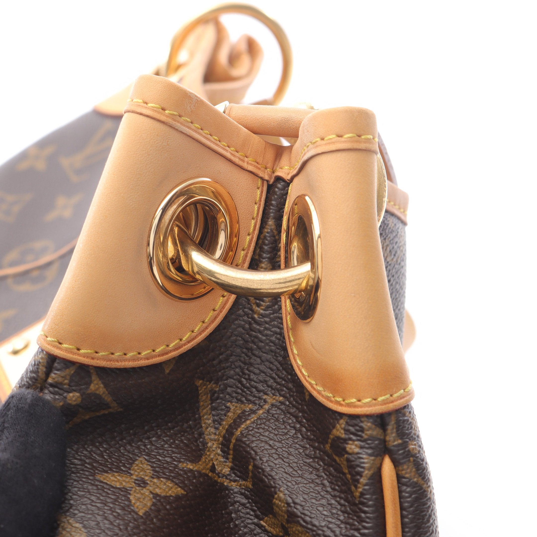 ガリエラPM モノグラム ワンショルダーバッグ PVC レザー ブラウン