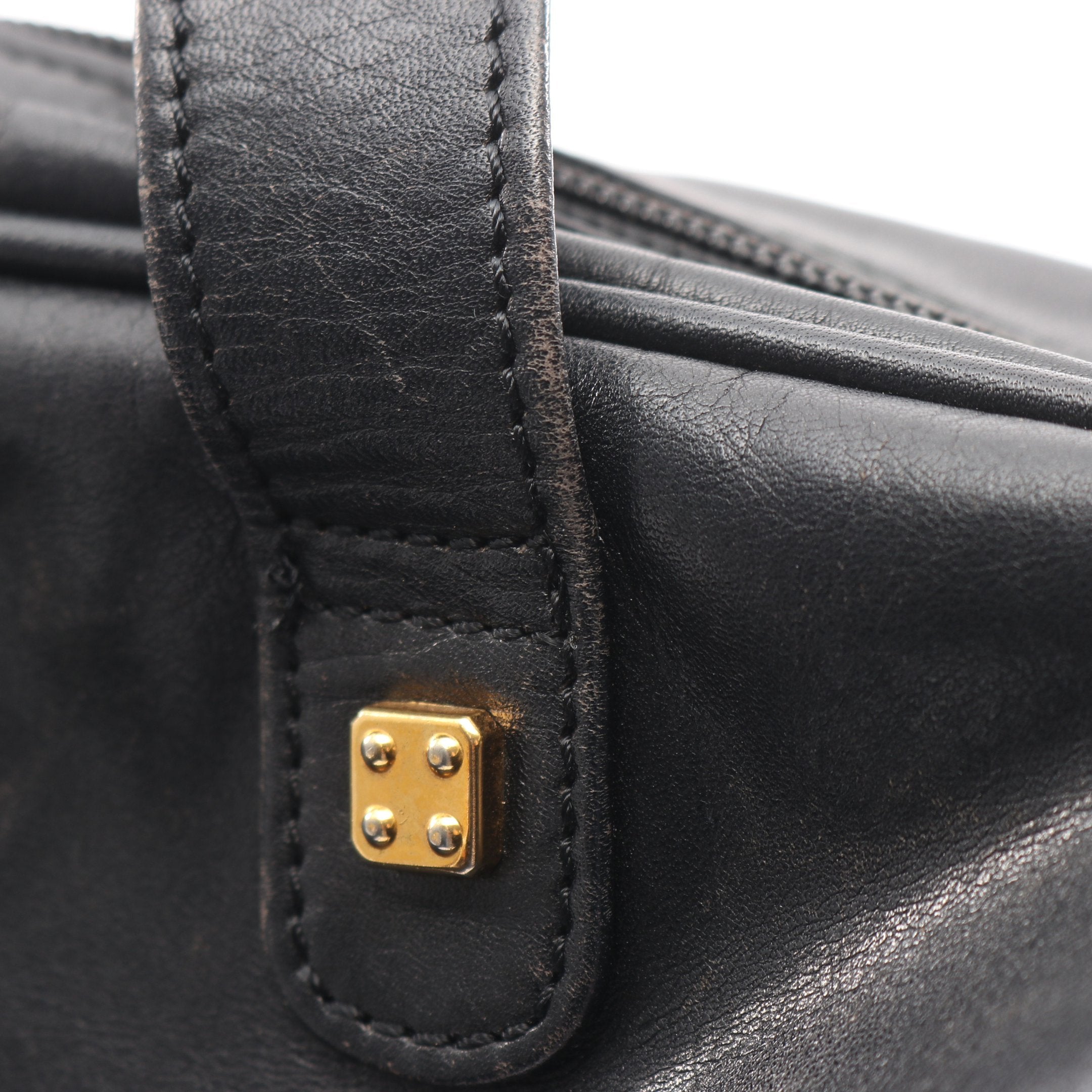 アナグラム ミニボストンバッグ レザー ブラック ロエベ – RECLO