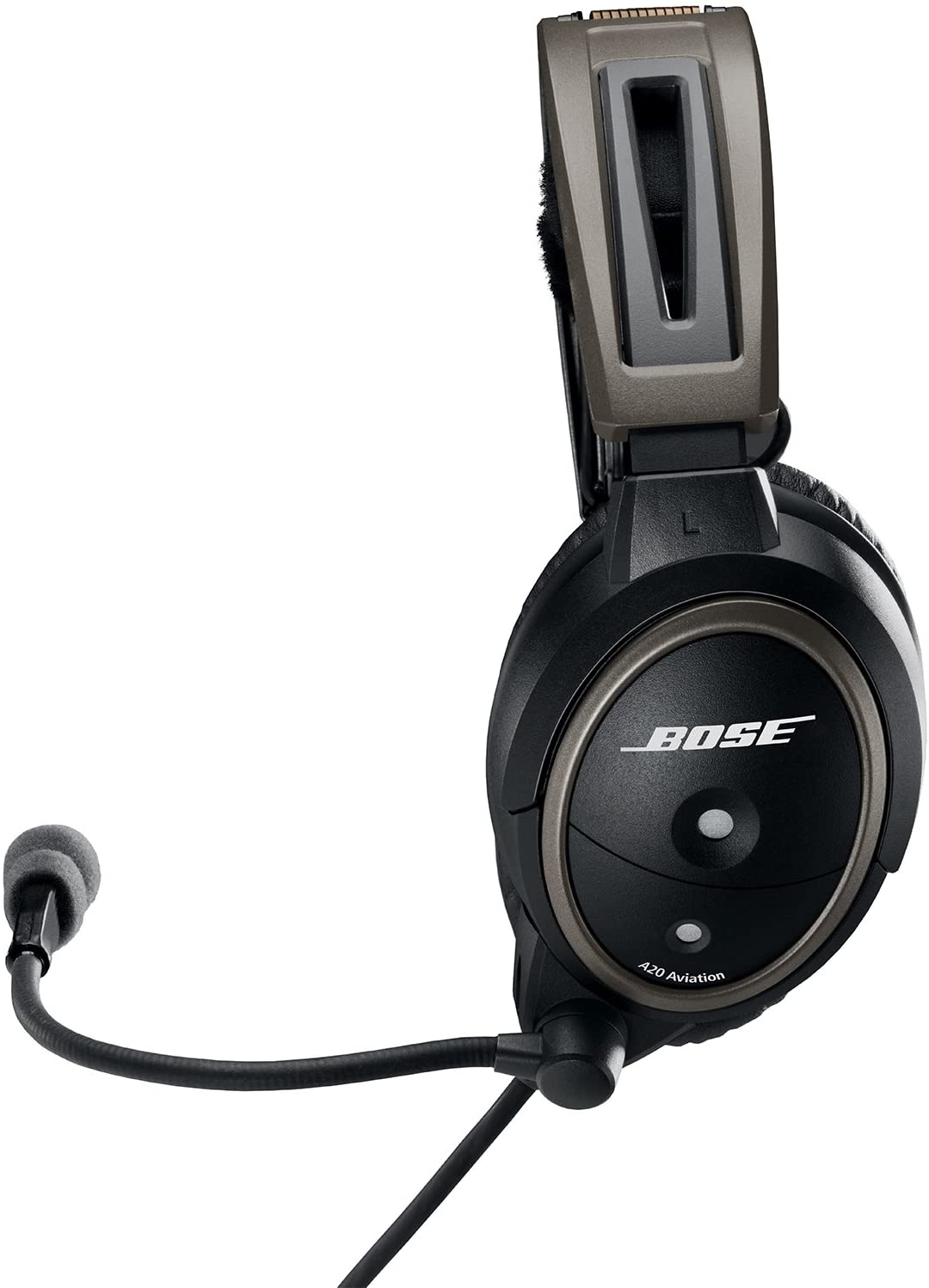 Bose A20 Aviation Headset with Bluetooth Dual Plug Cable, Black