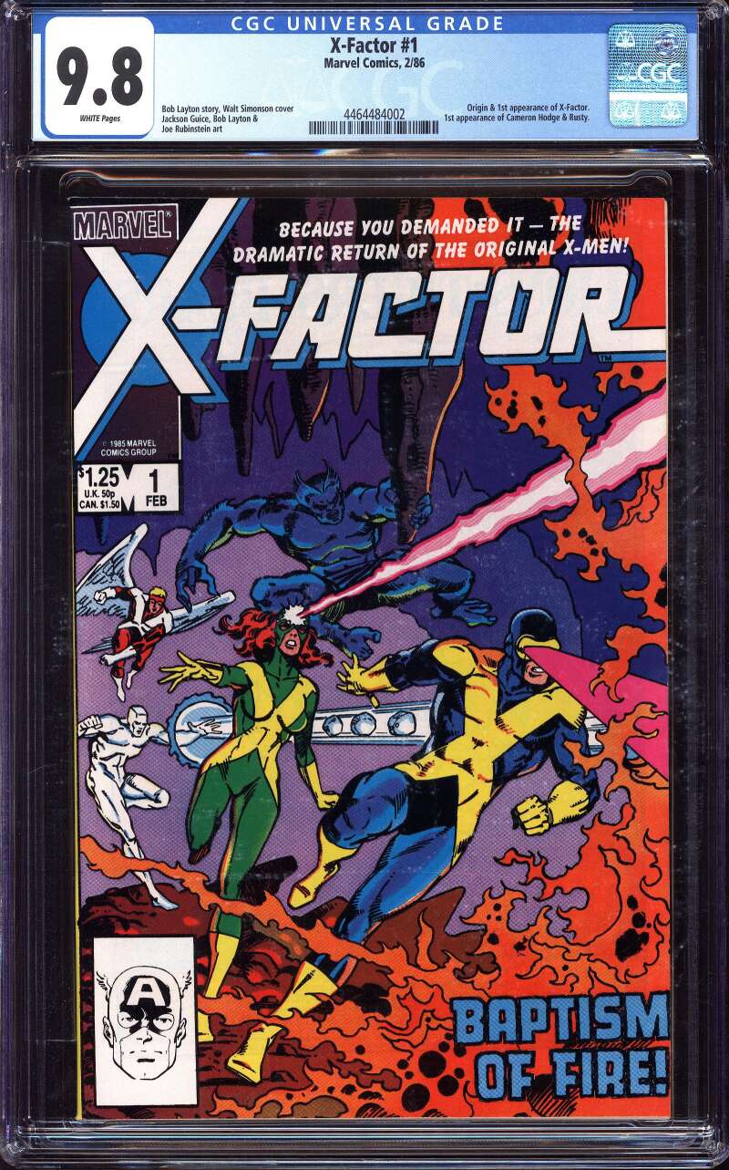 X-FACTOR #1 CGC 9.8 WHITE PAGES // 1ST APPEARANCE X-FACTOR MARVEL