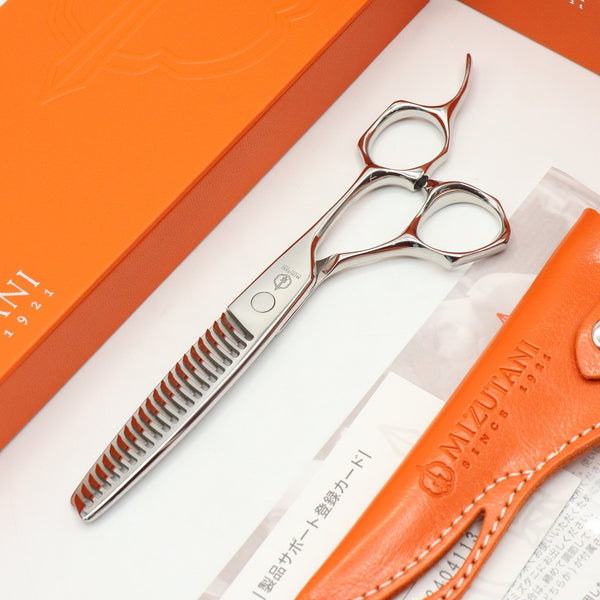 専用 MIZUTANI セニングシザー オレンジケース付き MIZUTANI シザー