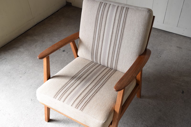 ヴィンテージ デンマーク製 チーク材×オーク材 イージーチェア①