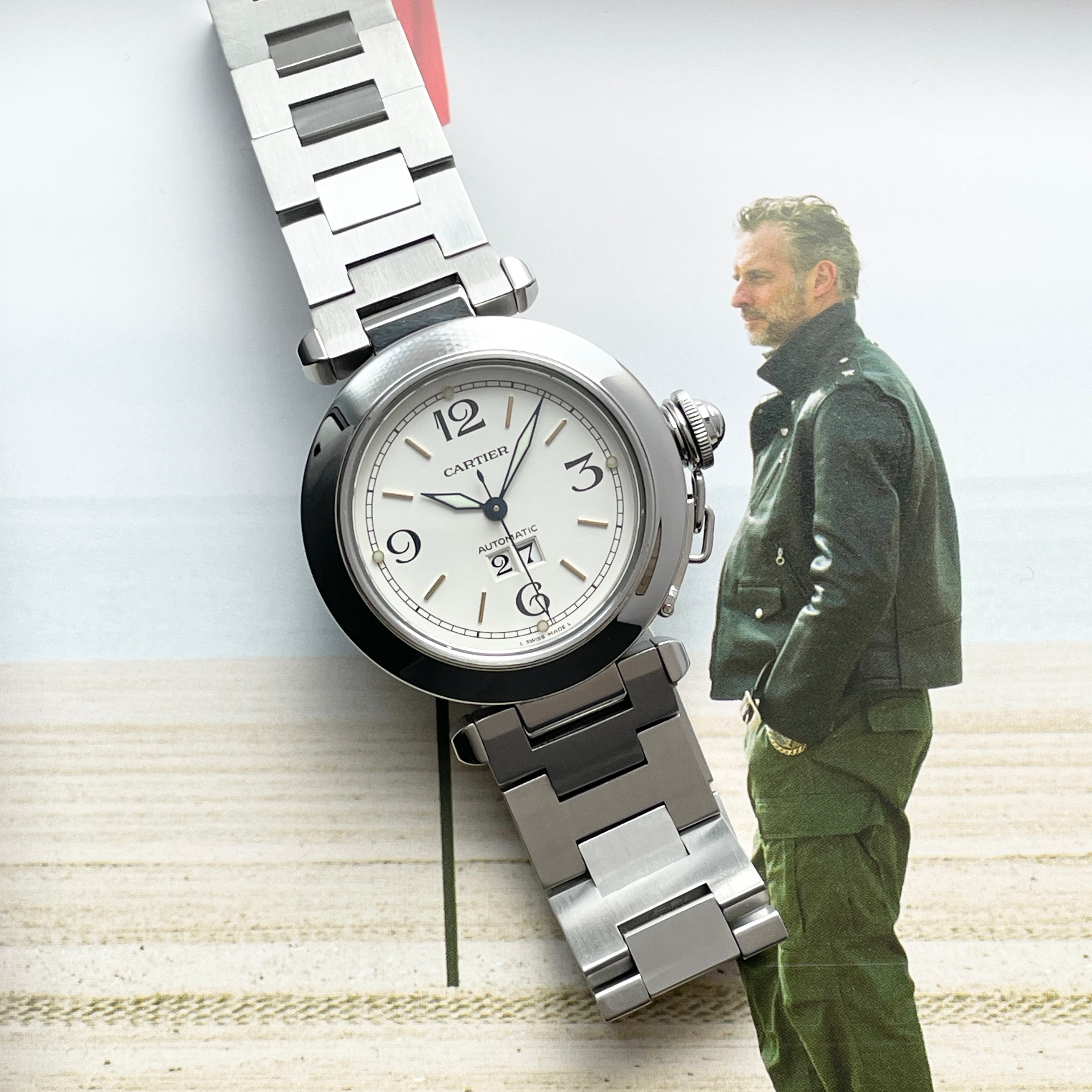 Cartier】カルティエパシャ C35ビッグデイトWhite