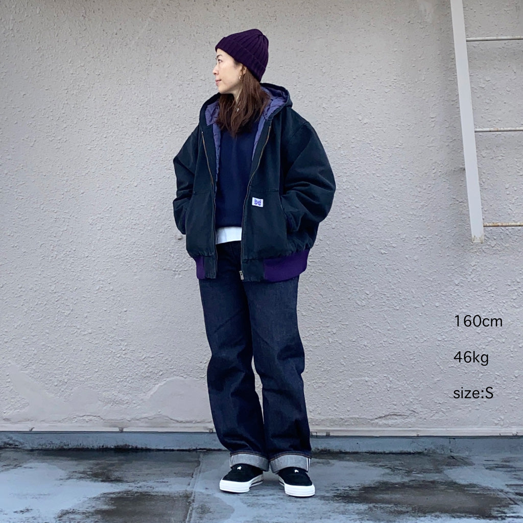 Needles『Zipped Work Hoody-16oz Cotton Canvas』(Black) – Reggieshop