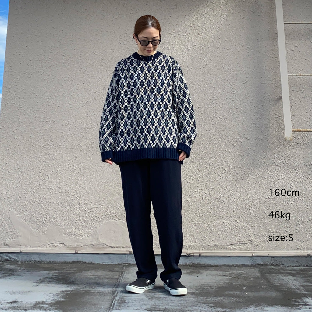 Needles『Crew Neck Sweater-Shetland』(Navy) – Reggieshop