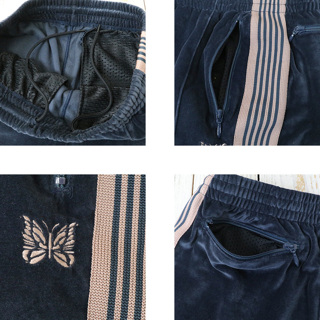 Needles : Narrow Track Pant-C/Pe Velour (Steel Blue) – Reggieshop