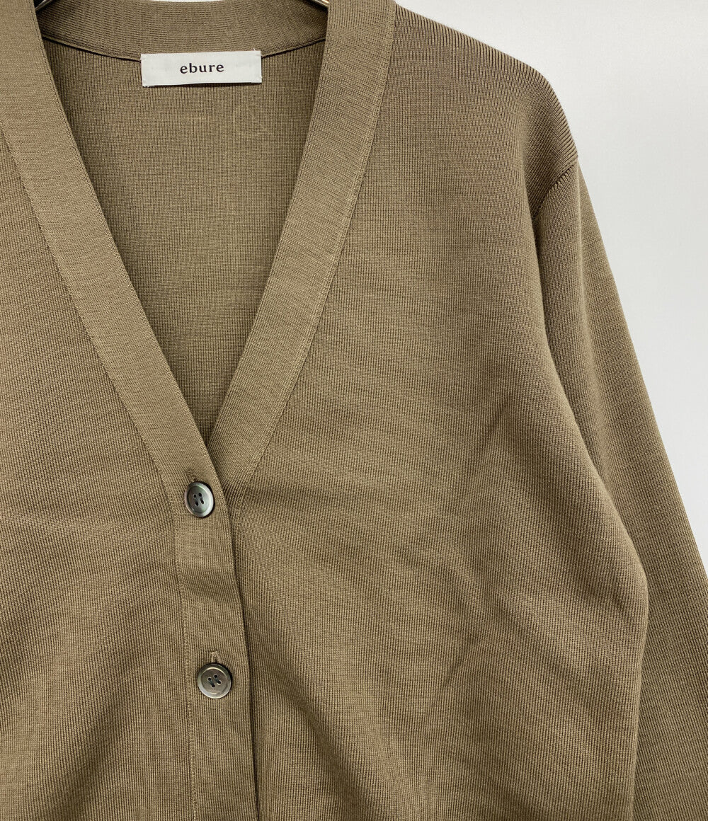 ebure エブール 長袖カーディガン Vネック ブラウン レディース SIZE
