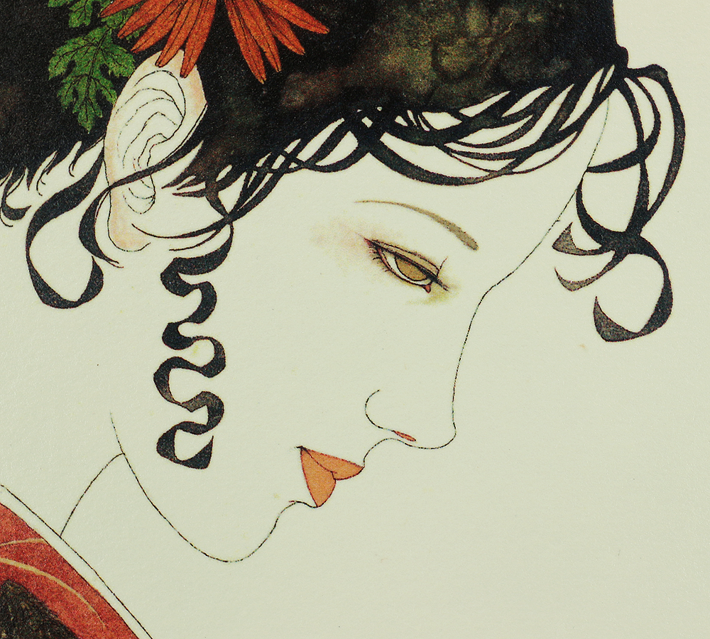 米倉斉加年 Yonekura Masakane ca 1970-90 Lithograph 'Kitten and Red