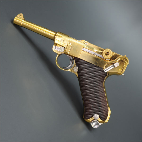 マルシン モデルガン ルガー P-08 4インチ 金属製 プラグリップ