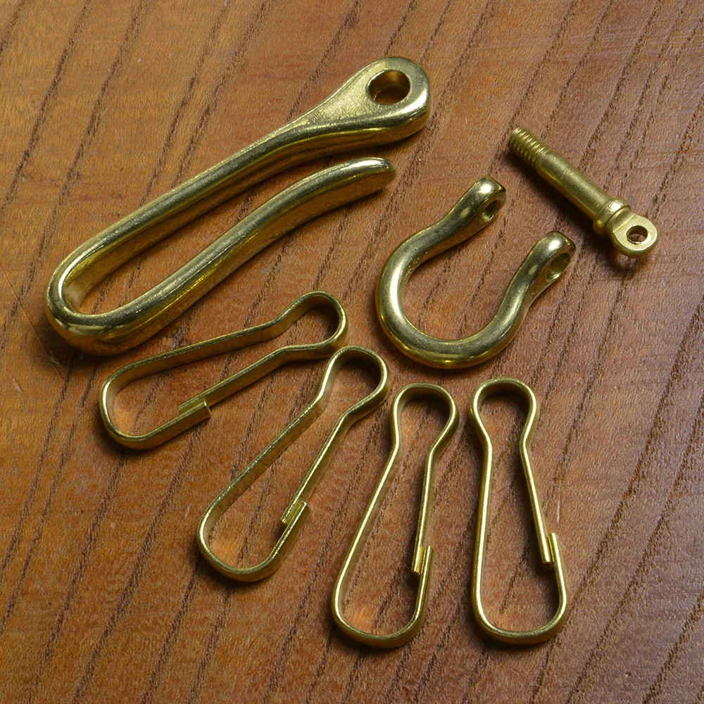 真鍮製 キーホルダー 釣り針フック シャックル付 | ミリタリーショップ