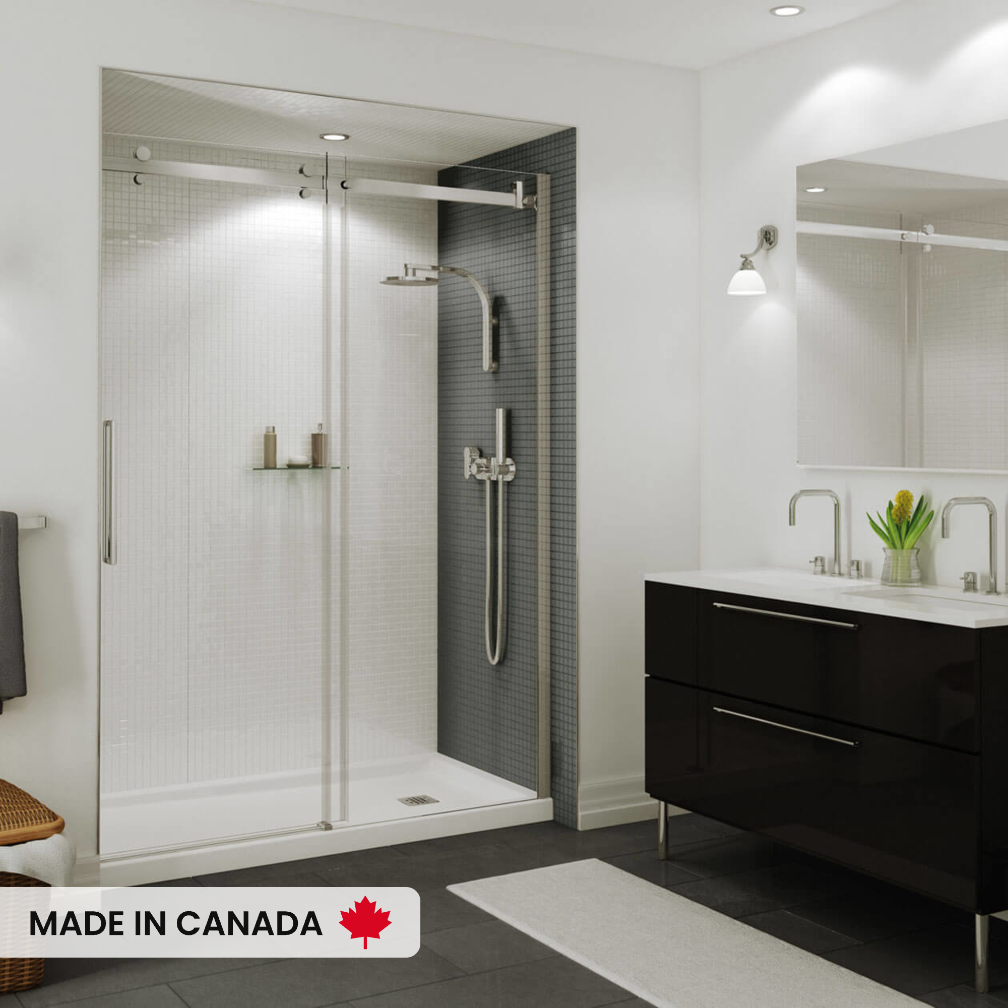 Utile 6036 Composite Direct-to-Stud Three-Piece Alcove Shower Wall