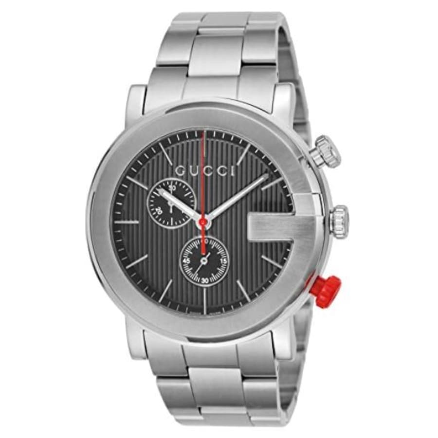Gucci G Chrono Black Dial Steel Men's Watch YA101361 | WatchMaxx