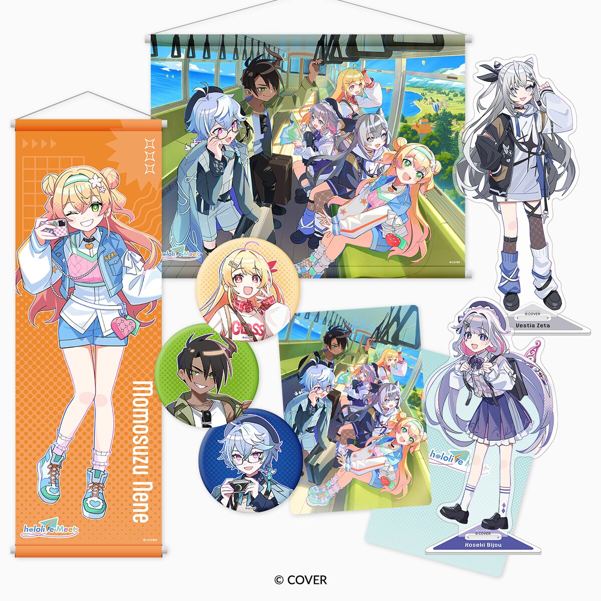 hololive Meet 2025 2nd Visual Big Tin Badge Koseki Bijou - Tokyo