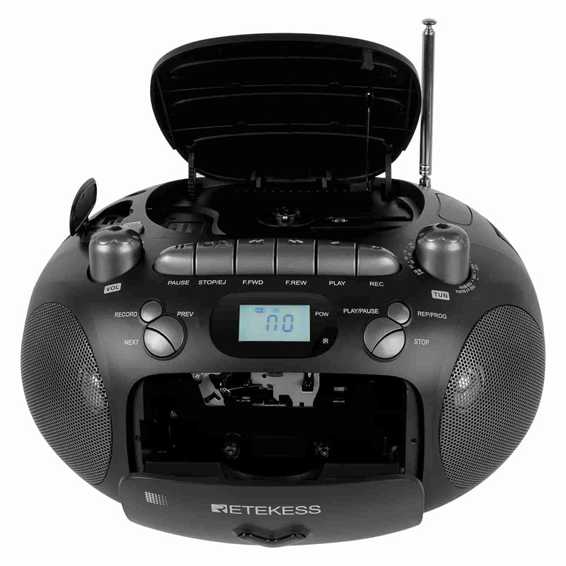 RetekessTR630多機能CDラジオ ラジカセ FM対応 語学学習用機能 電池