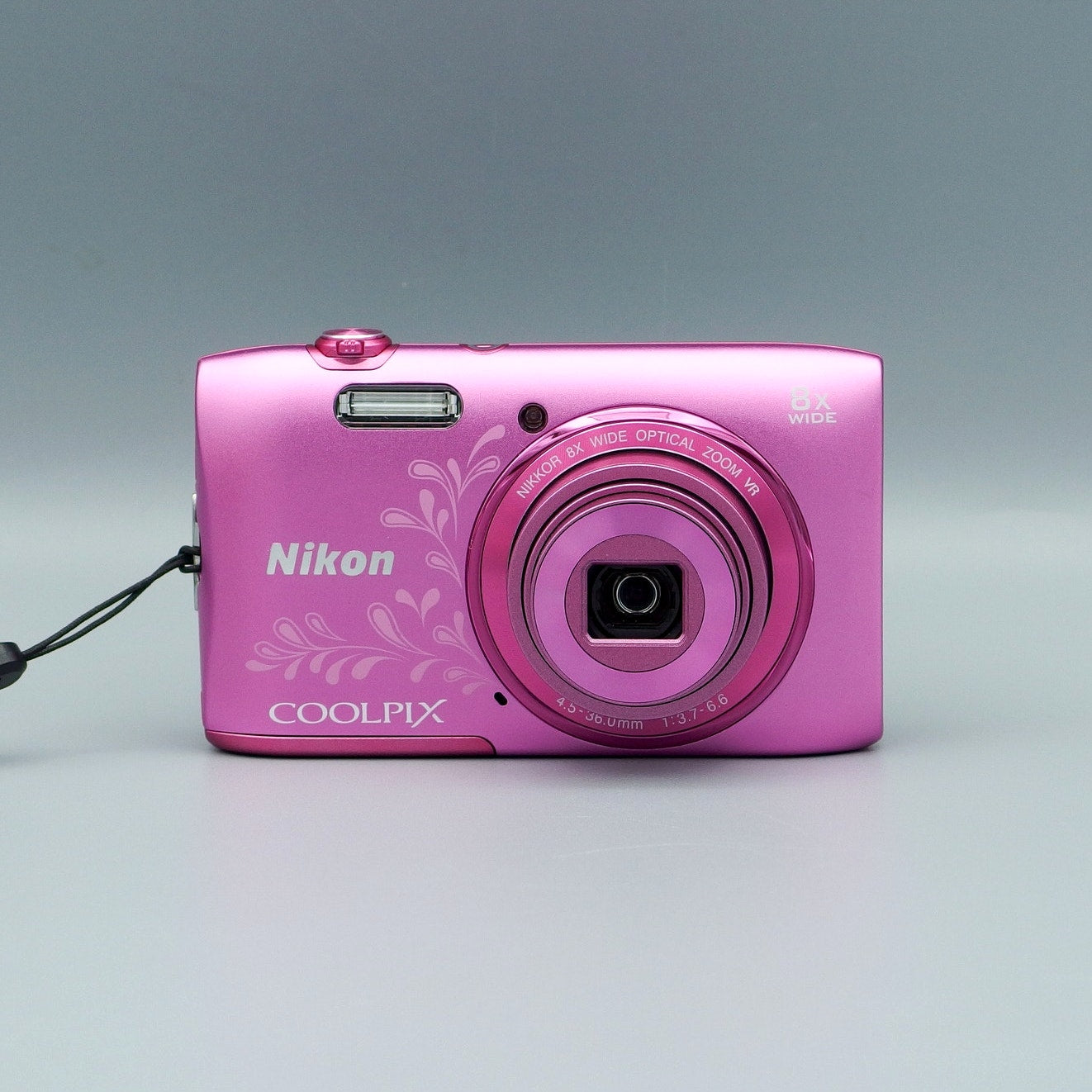 Nikon Coolpix S3600 Digital Camera | 20.1MP CCD, 8x Zoom, Floral