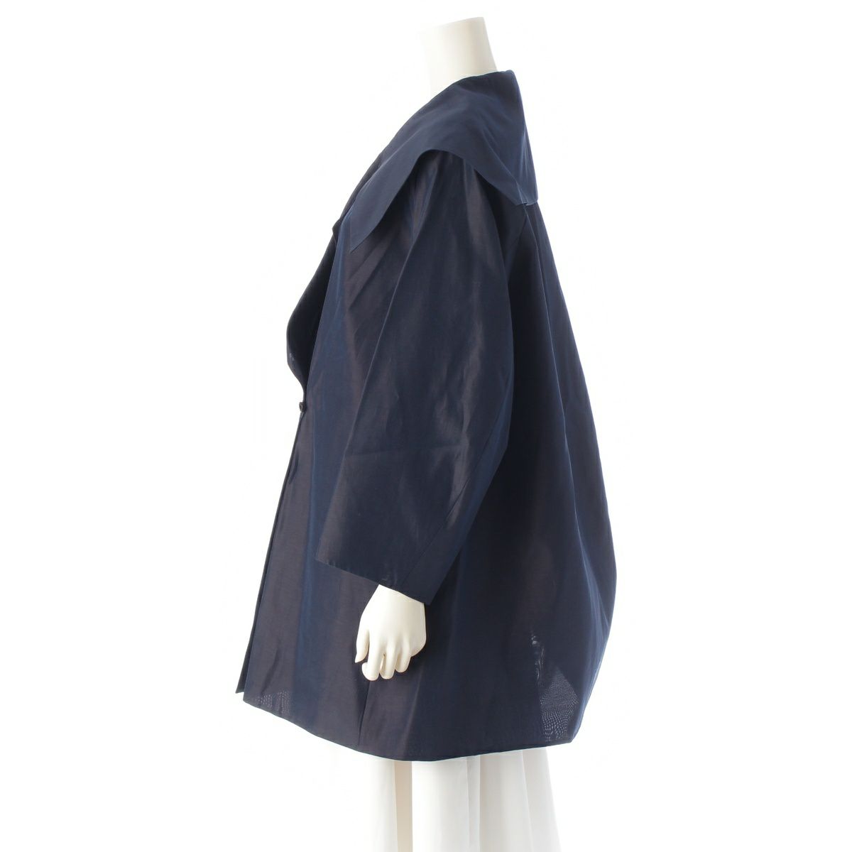 ドゥロワー コットン シルク セイラーカラー コート ジャケット