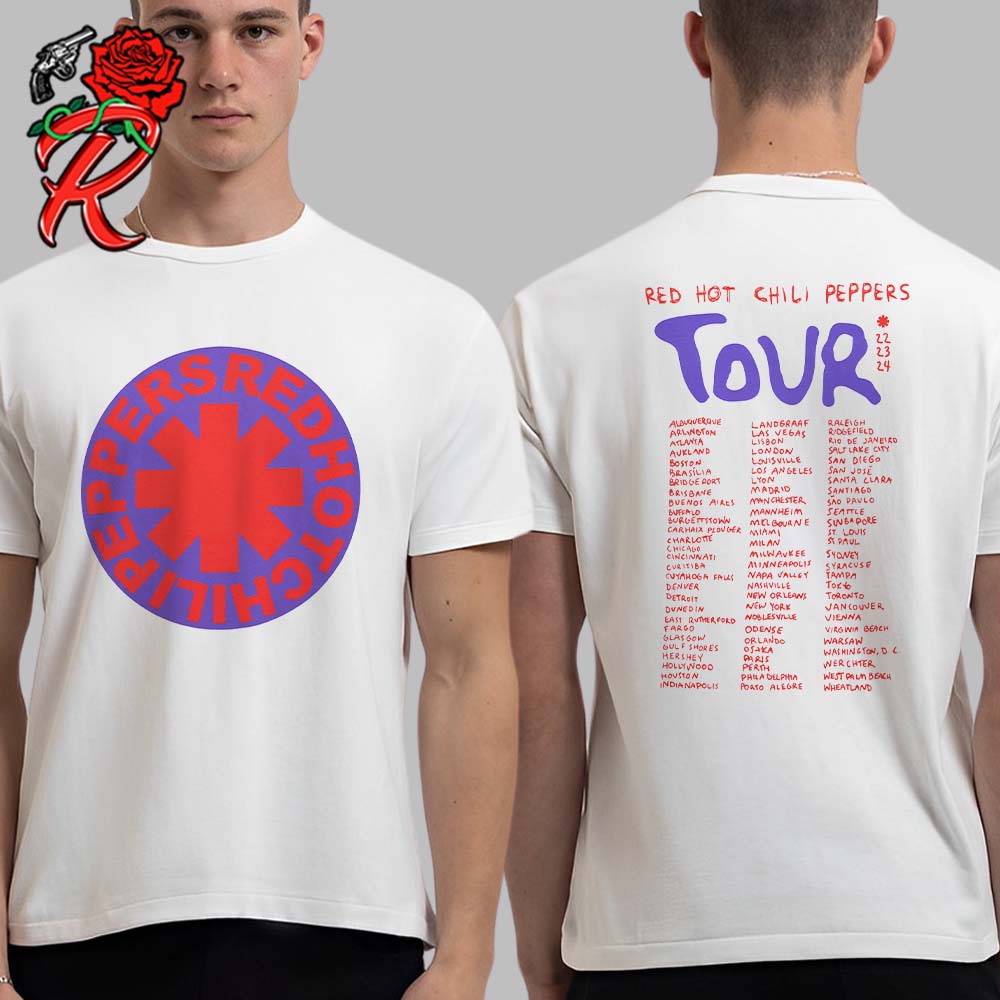 Red Hot Chili Peppers Tour 2024 List Schedule Purple Red Unisex