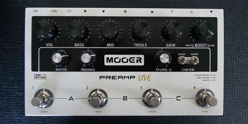 アンプシミュレーターに特化した機能的なペダル』 MOOER Preamp Live K