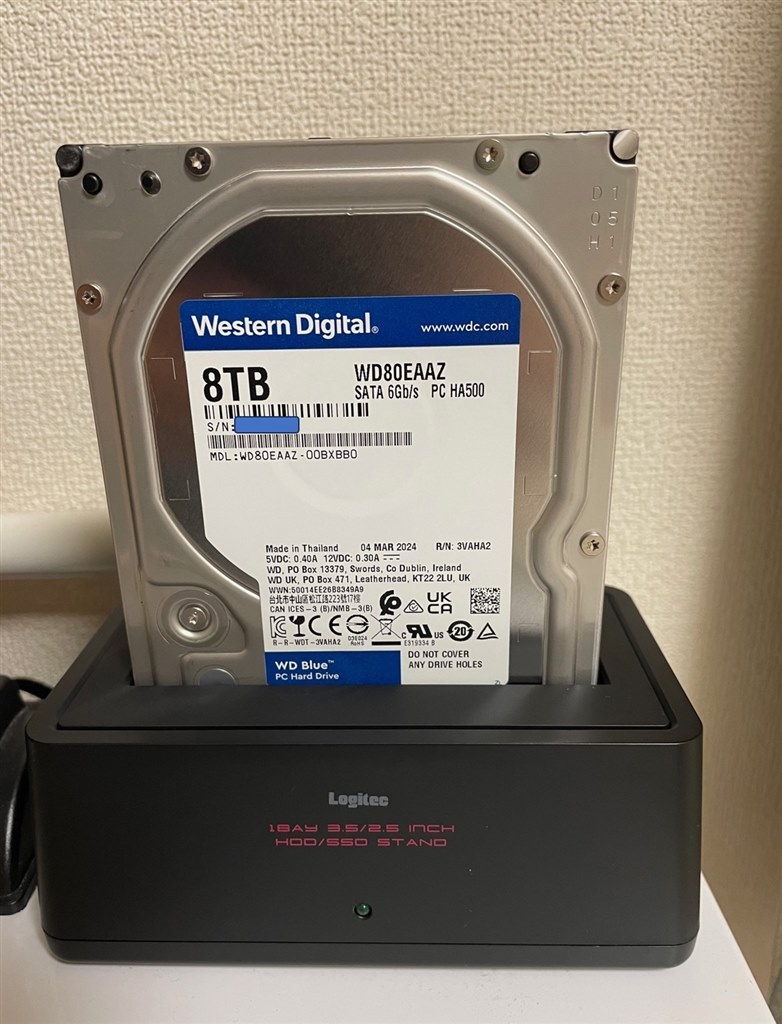 初期不良に当たりましたが』 WESTERN DIGITAL WD80EAAZ [8TB SATA600