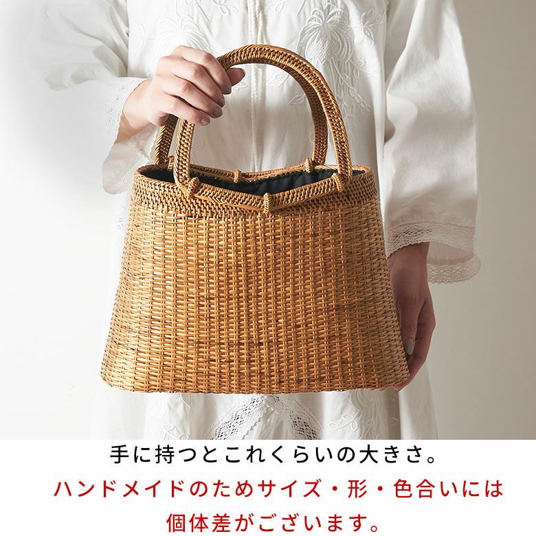 かごバッグ バリ島 アタバッグ 浴衣 巾着付き バッグ バリ アジアン