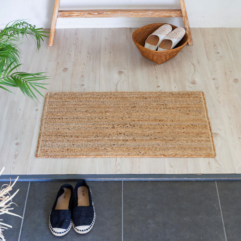 玄関マット ラグ 長方形 ジュートラグ 約 W 50cm D 80cm D 2cm
