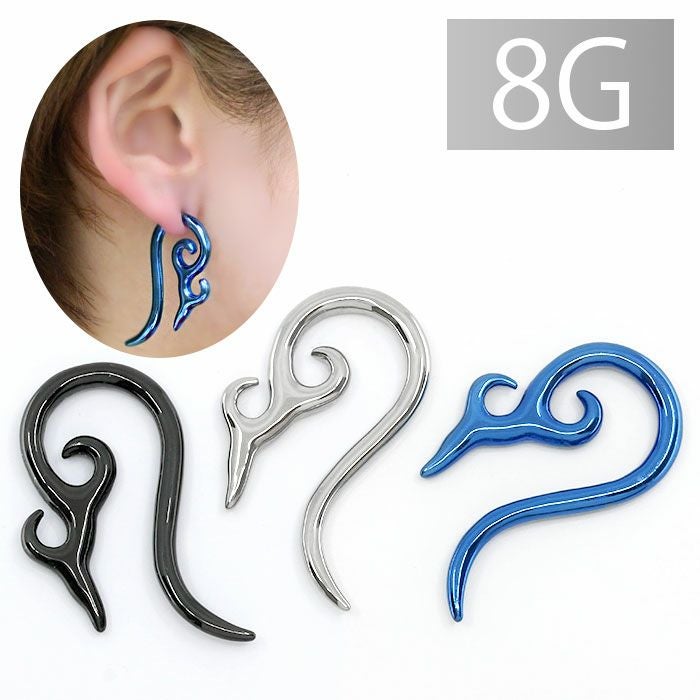 トライバルタトゥーフックピアス（8G）｜ボディピアス凛【公式】