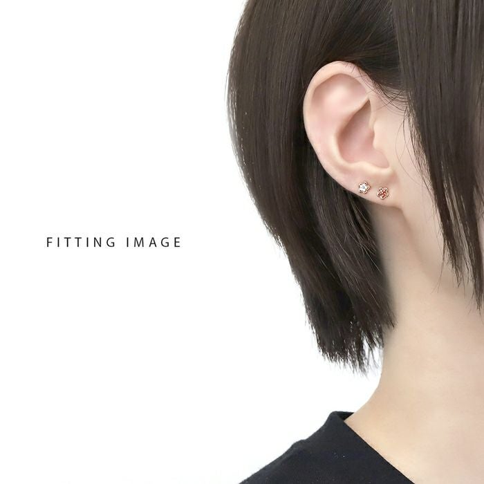 16G 軟骨ピアス 花 かわいい フラワー ジュエル キュービック