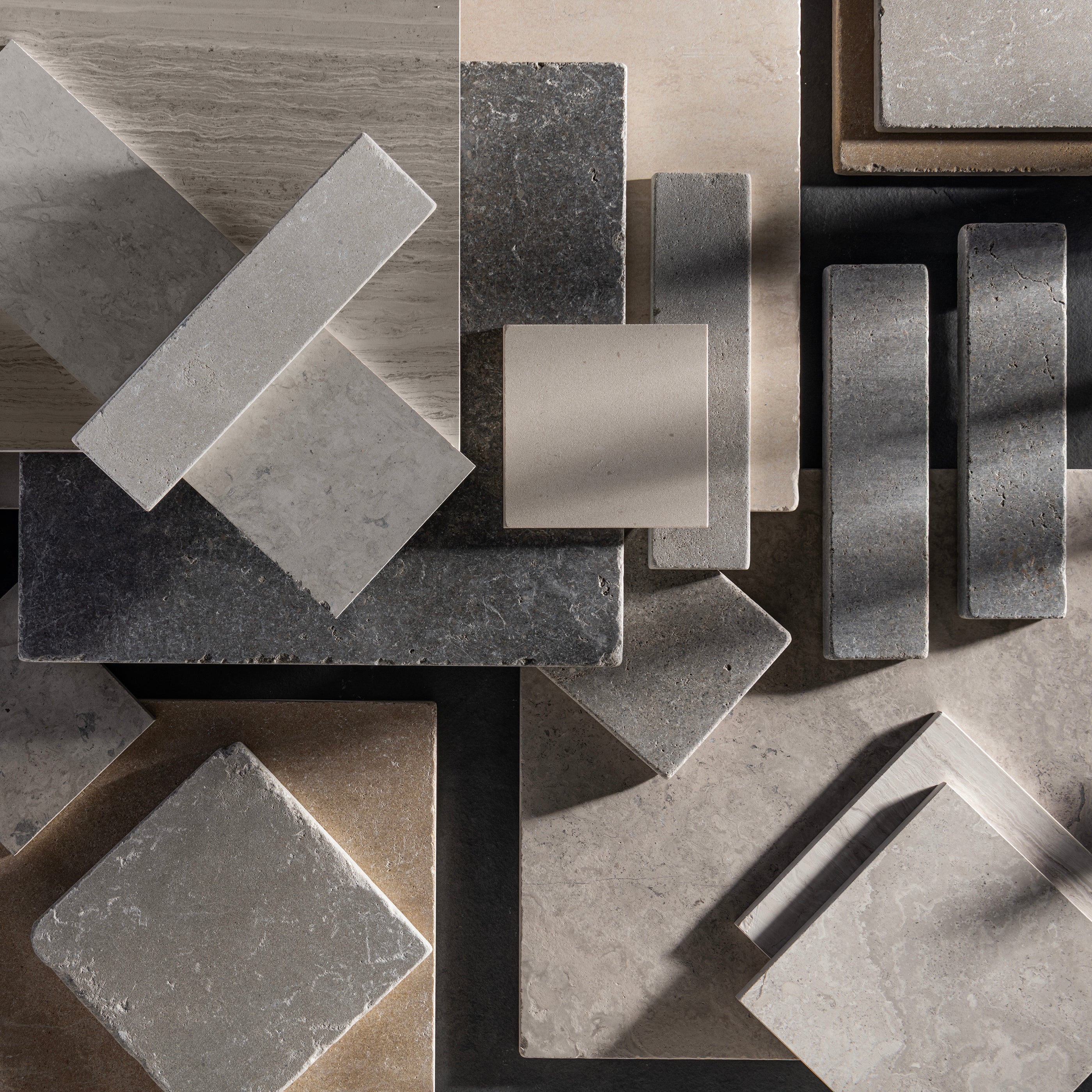 Azru Grey 18x18 Moroccan Limestone | Tumbled & Honed