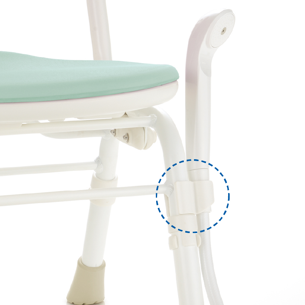 やわらかシャワーチェア クレオ折りたたみ(防カビプラス) 肘掛付520