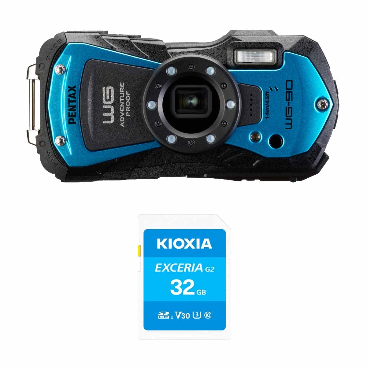 PENTAX WG-90 ブルー+SDカードセット | リコーイメージングストア