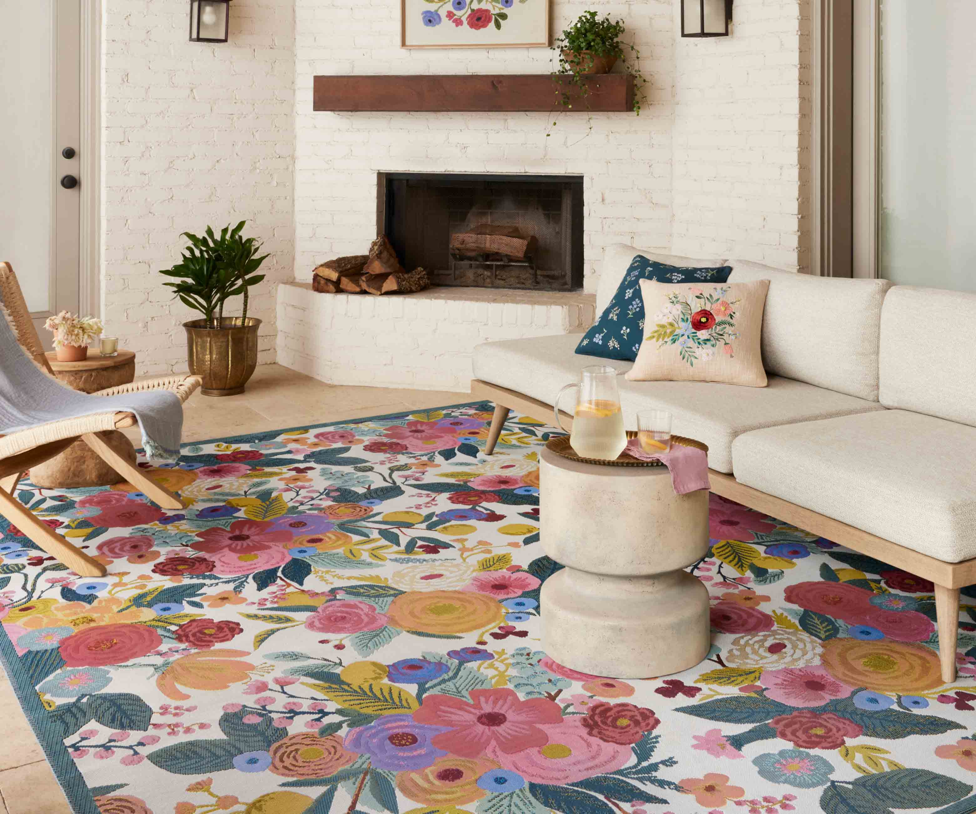 Perennial Garden Party Power Loomed Rug - Rose Multi – Rifle Paper Co