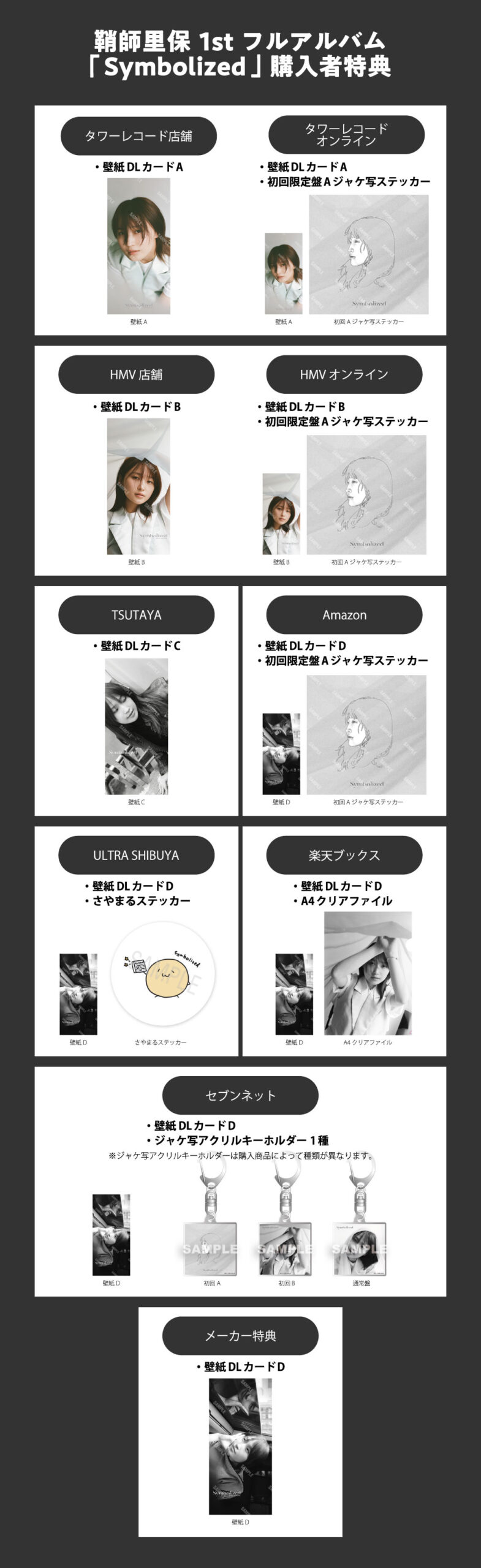 7月24日(水)発売】1stフルアルバム「Symbolized」購入者特典のご案内
