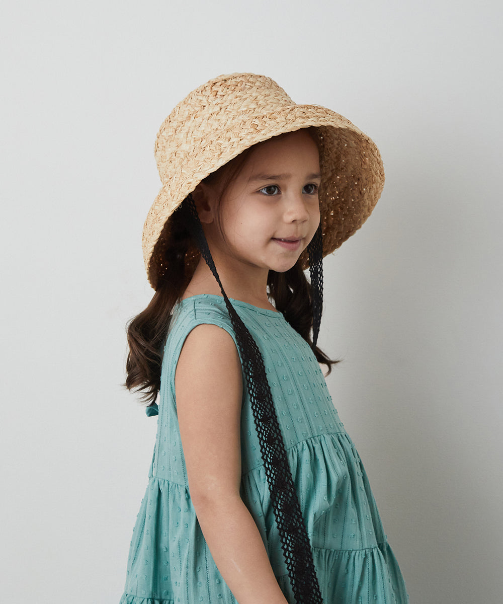 ラフィアバケットハット