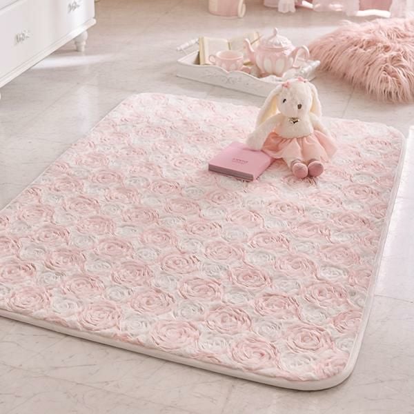 期間限定特別価格 ～3/31 AM10:00まで】シフォンローズラグ(長方形・90