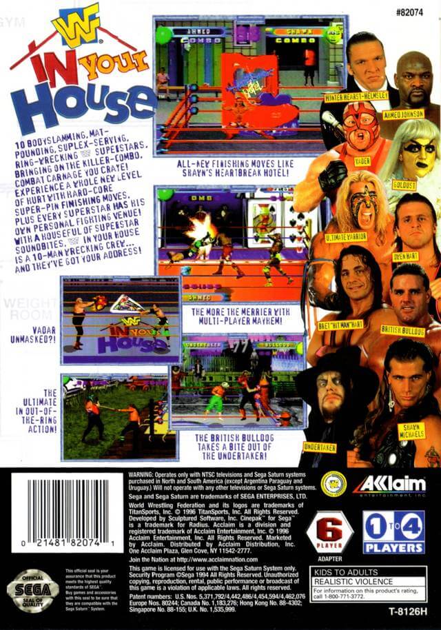 WWF In Your House ROM - Sega Saturn Game