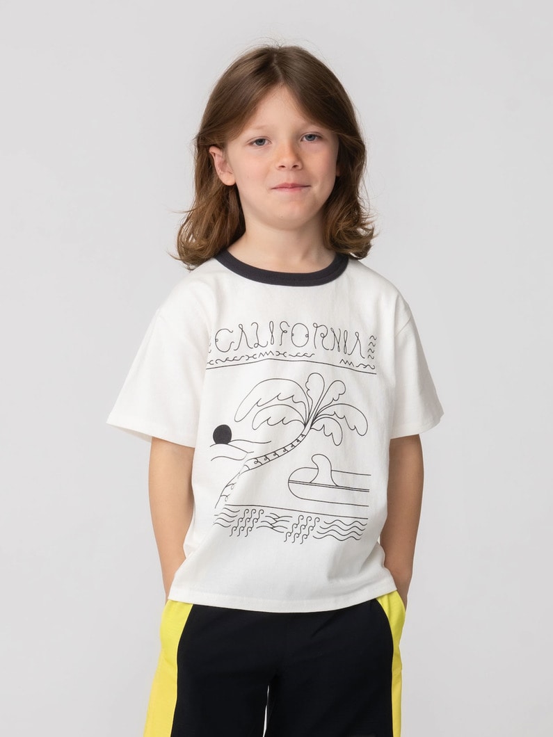 サマープリント ティー（レッド/ブラック/100-140cm）｜Ron Herman