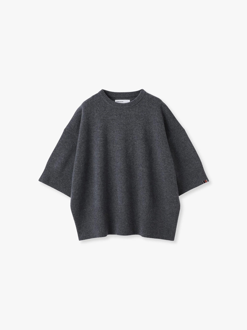 サッシ― カシミア ニットトップ（ホワイト/ライトピンク/ダーク