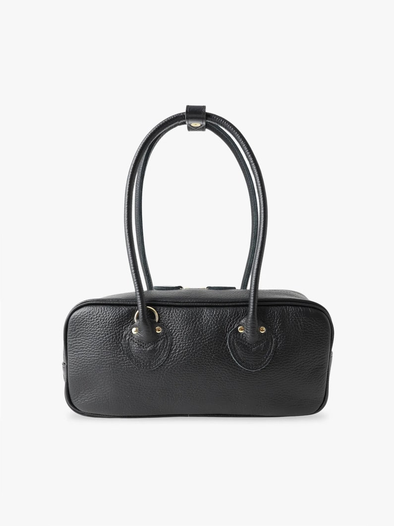 エンボスドレザー スチューデント ワイド ボストンバッグ S（ブラック